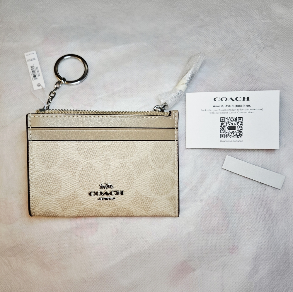 Coach Skinny ID Case Card Holder Signature Canvas - Picture 3 of 17